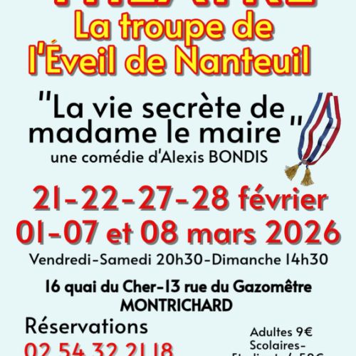 affiche théâtre février-mars 2026